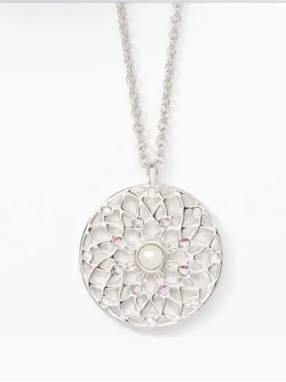 NWT Touchstone Crystal “Lacework” Necklace; Retired